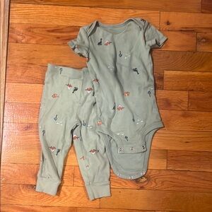 Carter's Green Bodysuit One Piece Soft Cotton